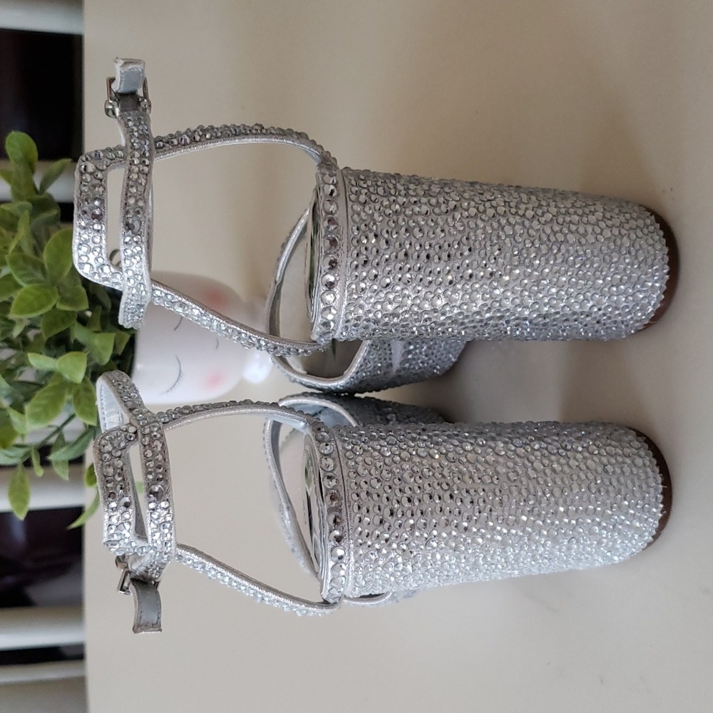 Gianni Bini Kemara Open Toe Embellished Glitter Platform Dress Sandals - Picture 3 of 5